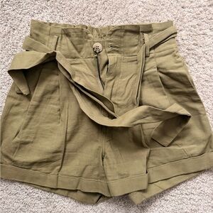 Good Luck Gem Olive Paperbag Shorts